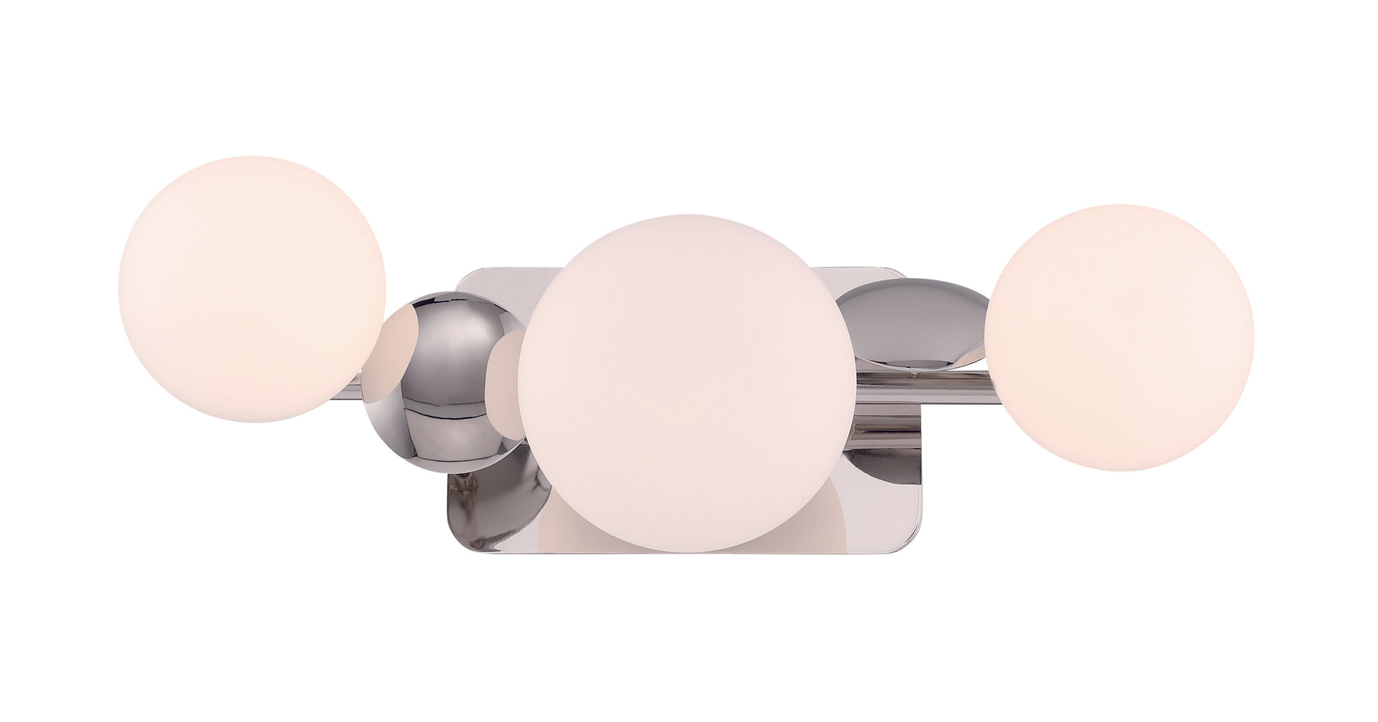 Eurofase Lighting Vine 20" 3-Light Integrated LED Glass Shade Polished Nickel Steel Vanity Light