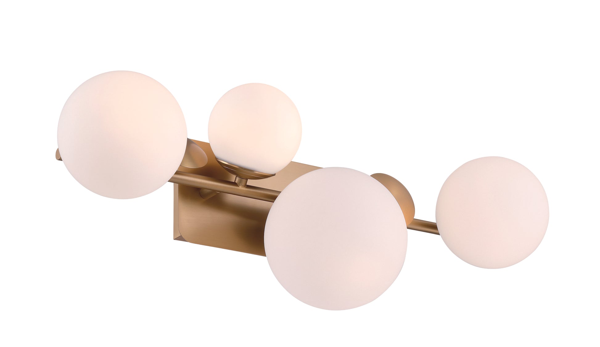 Eurofase Lighting Vine 28" 4-Light Integrated LED Glass Shade Gold Steel Vanity Light