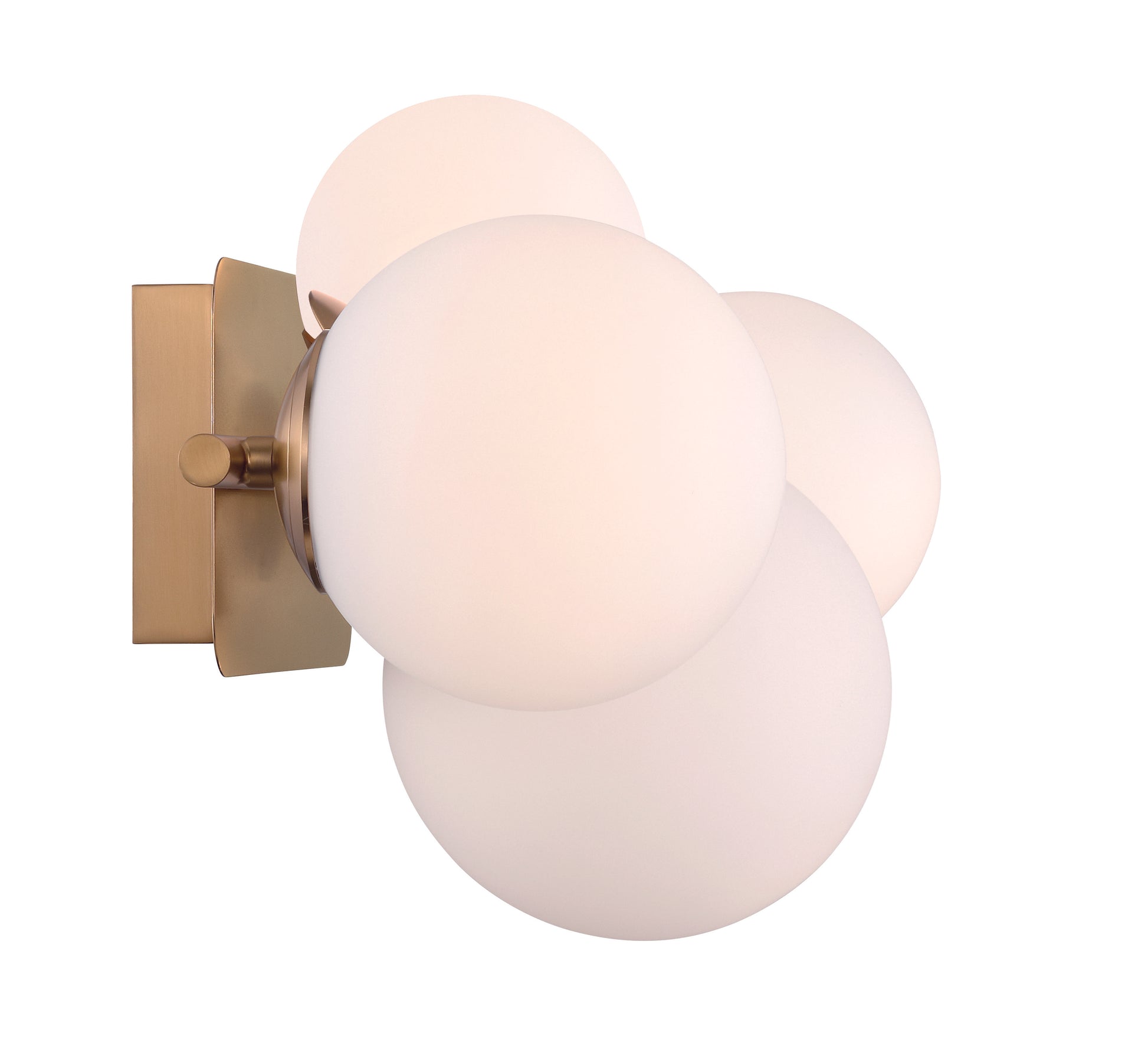 Eurofase Lighting Vine 28" 4-Light Integrated LED Glass Shade Gold Steel Vanity Light