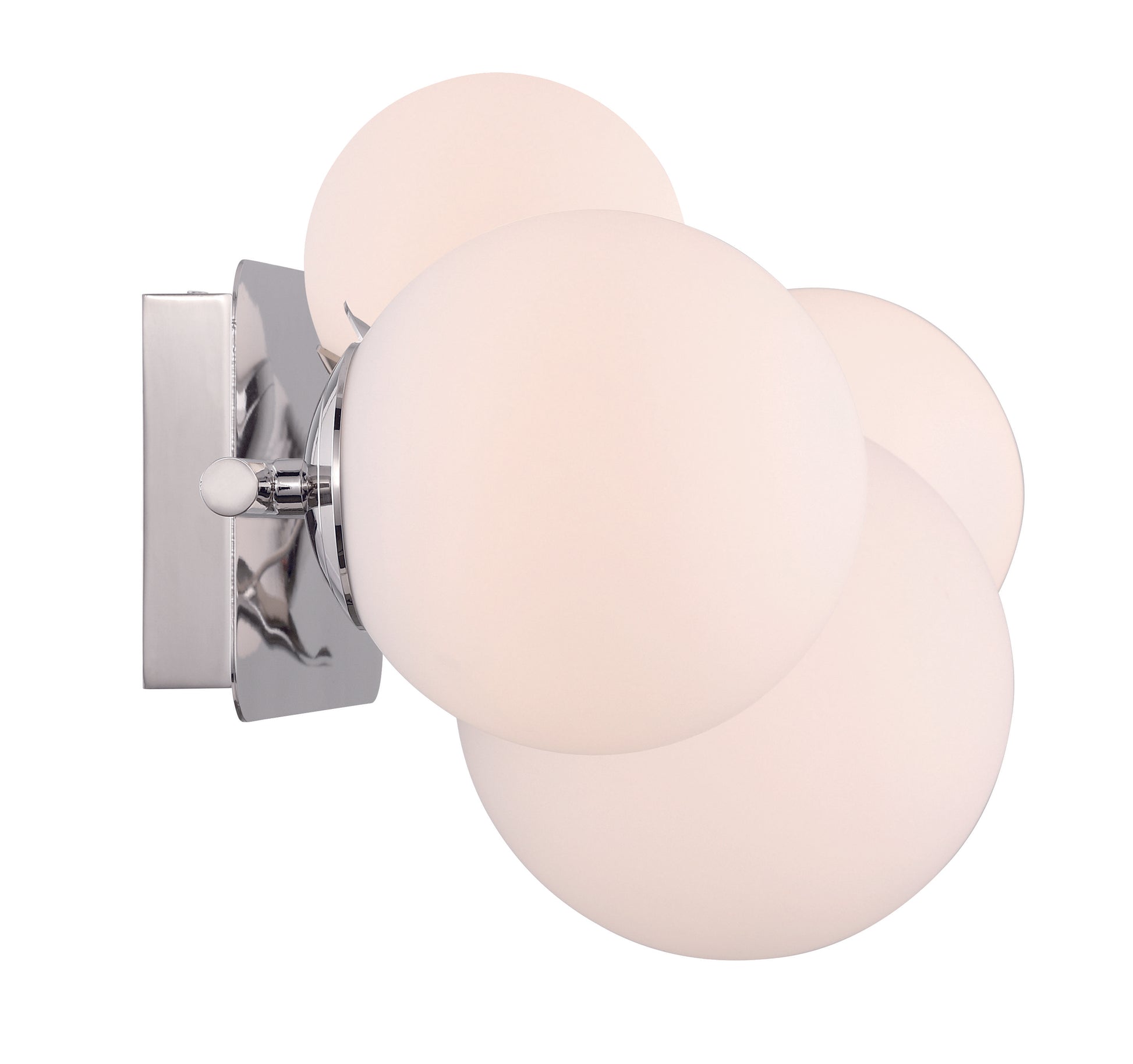 Eurofase Lighting Vine 28" 4-Light Integrated LED Glass Shade Polished Nickel Steel Vanity Light