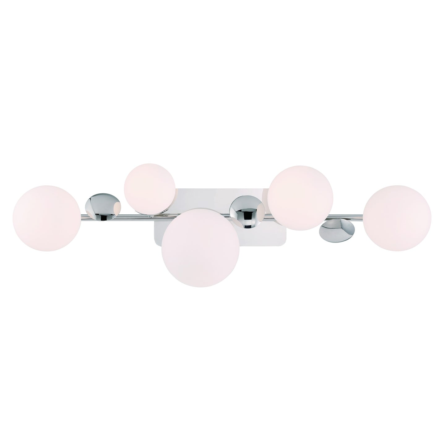 Eurofase Lighting Vine 36" 5-Light Integrated LED Glass Shade Polished Nickel Steel Vanity Light