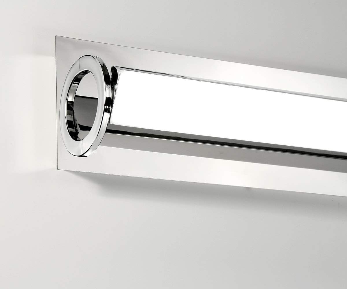 Eurofase Lighting Viola 10" Dimmable Chrome Metal Vanity Light With White Acrylic Shade