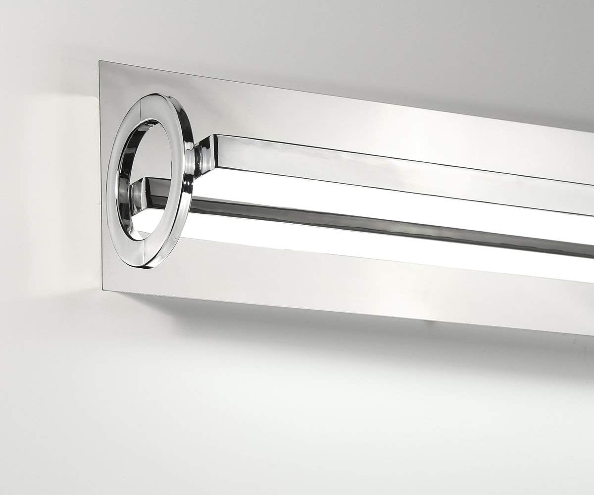 Eurofase Lighting Viola 10" Dimmable Chrome Metal Vanity Light With White Acrylic Shade
