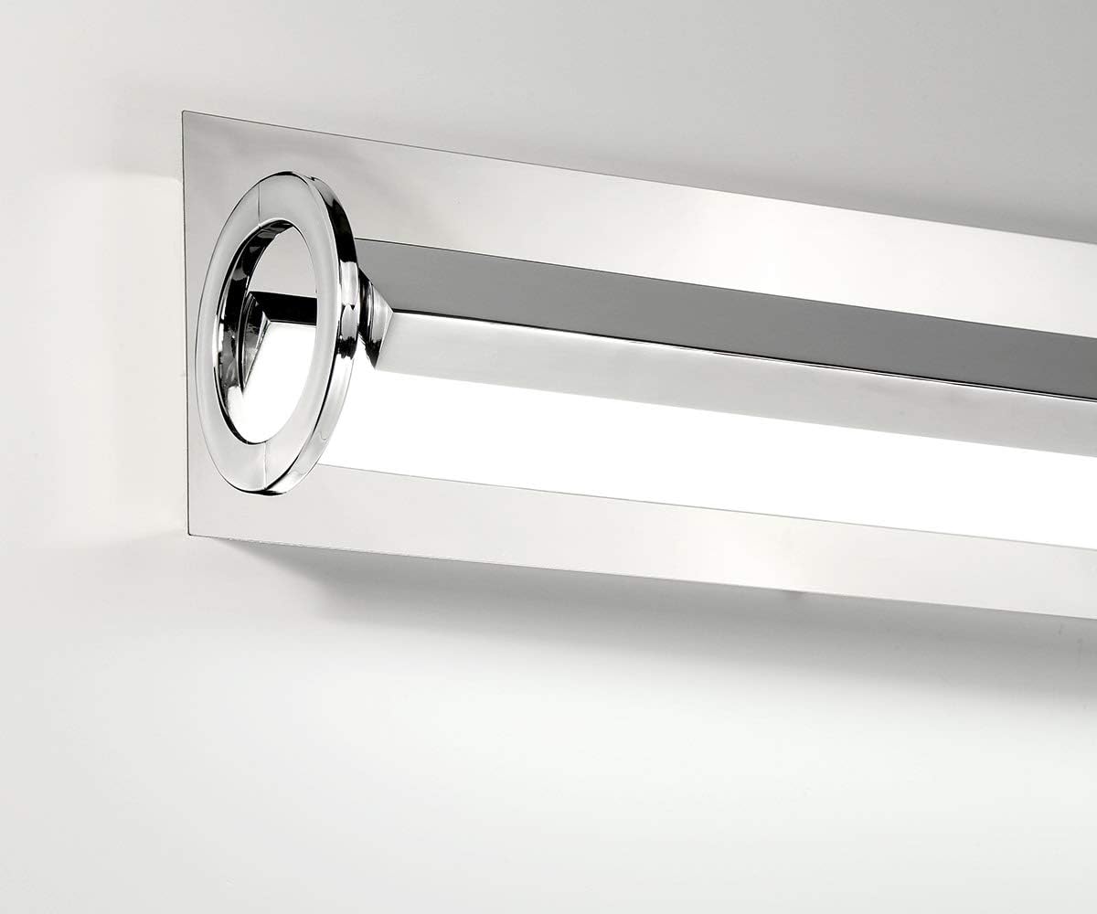 Eurofase Lighting Viola 10" Dimmable Chrome Metal Vanity Light With White Acrylic Shade