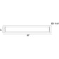 Eurofase Lighting Viola 34" Chrome Vanity Light With White Acrylic Shade