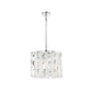 Eurofase Lighting Viviana 18" 4-light Incandescent Chrome Round Chandelier With Hand Pressed Clear Glass Shade