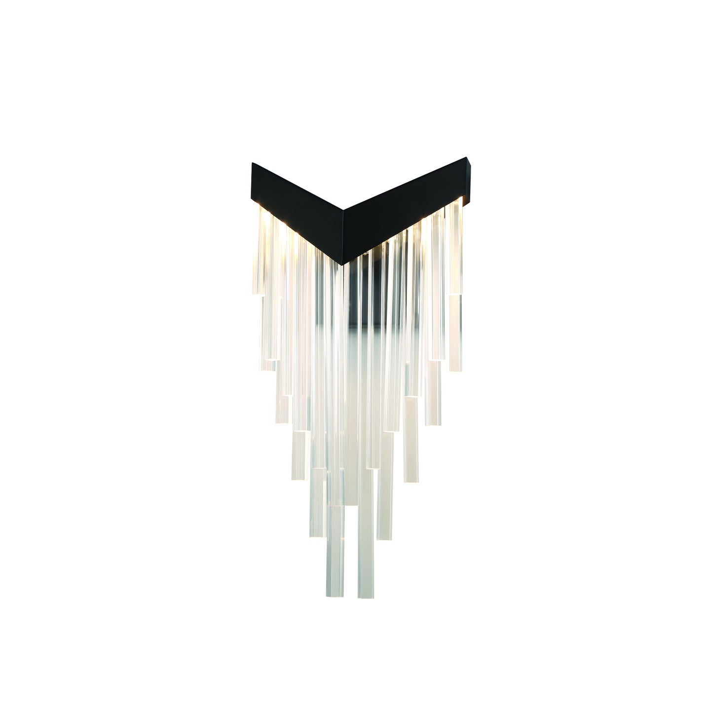 Eurofase Lighting Vivien 20" 1-Light Integrated LED Crytal Acrylic Shade Matte Black Wall Sconce