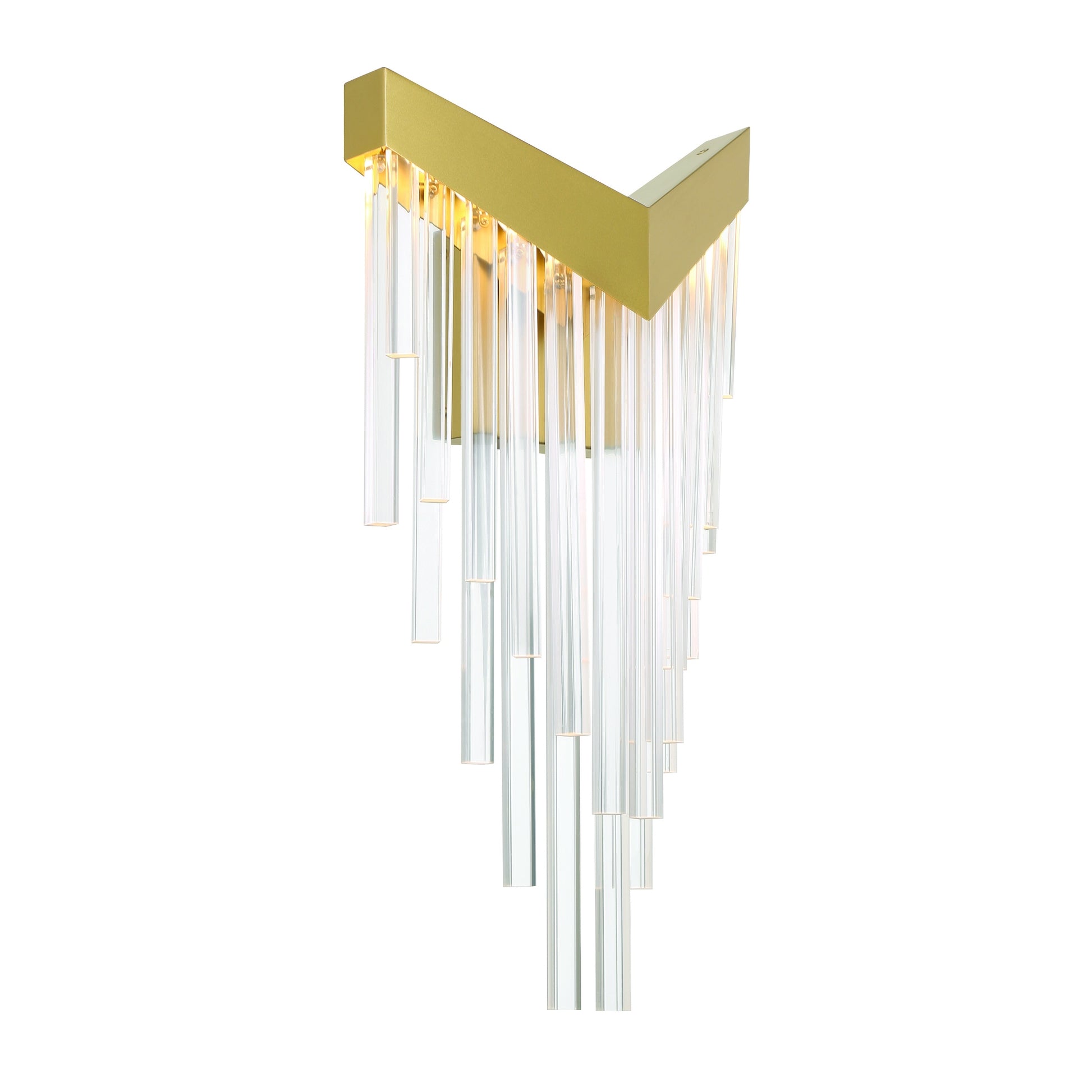 Eurofase Lighting Vivien 20" 1-Light Integrated LED Crytal Acrylic Shade Matte Gold Wall Sconce