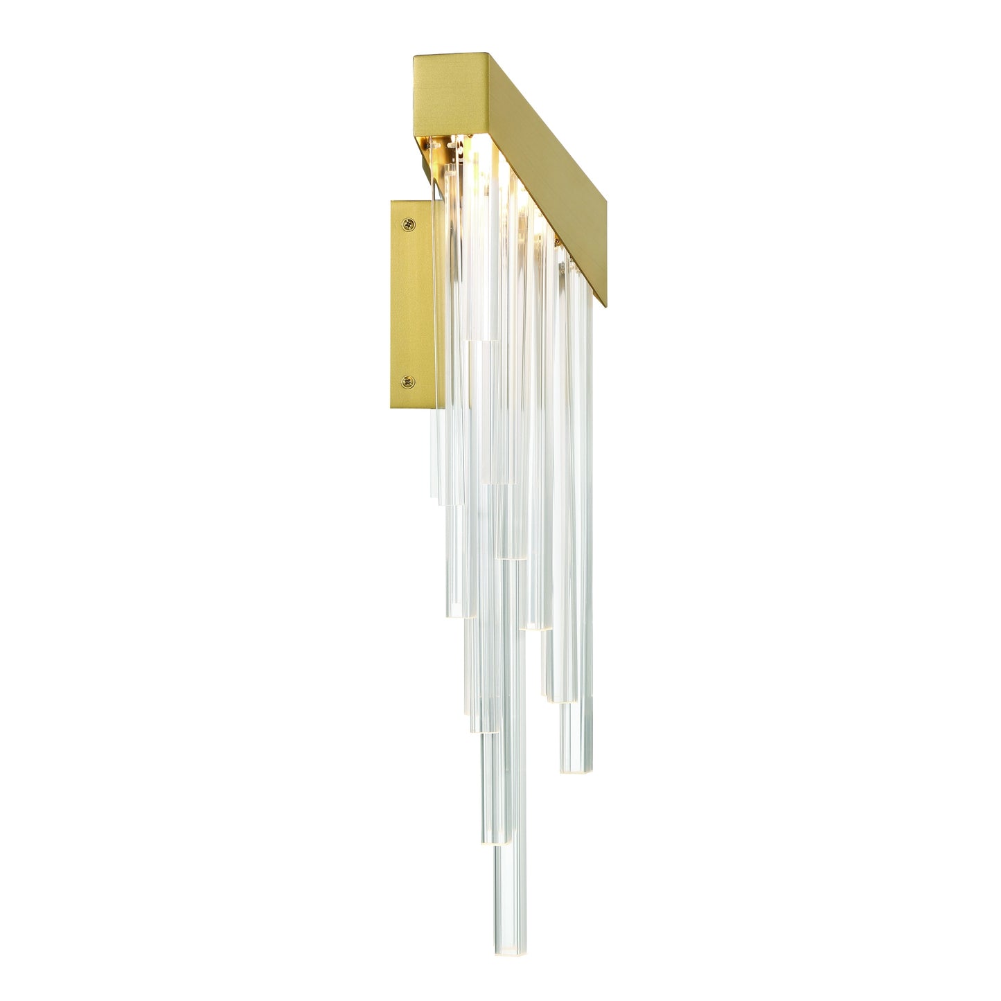 Eurofase Lighting Vivien 20" 1-Light Integrated LED Crytal Acrylic Shade Matte Gold Wall Sconce