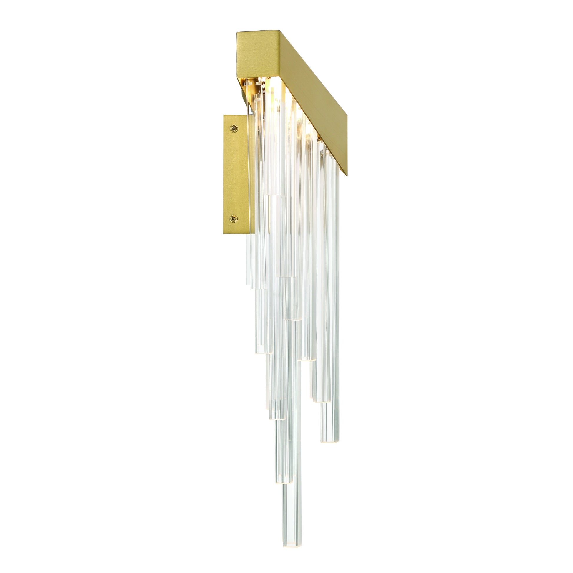 Eurofase Lighting Vivien 20" 1-Light Integrated LED Crytal Acrylic Shade Matte Gold Wall Sconce