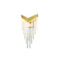 Eurofase Lighting Vivien 20" 1-Light Integrated LED Crytal Acrylic Shade Matte Gold Wall Sconce