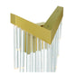 Eurofase Lighting Vivien 20" 1-Light Integrated LED Crytal Acrylic Shade Matte Gold Wall Sconce