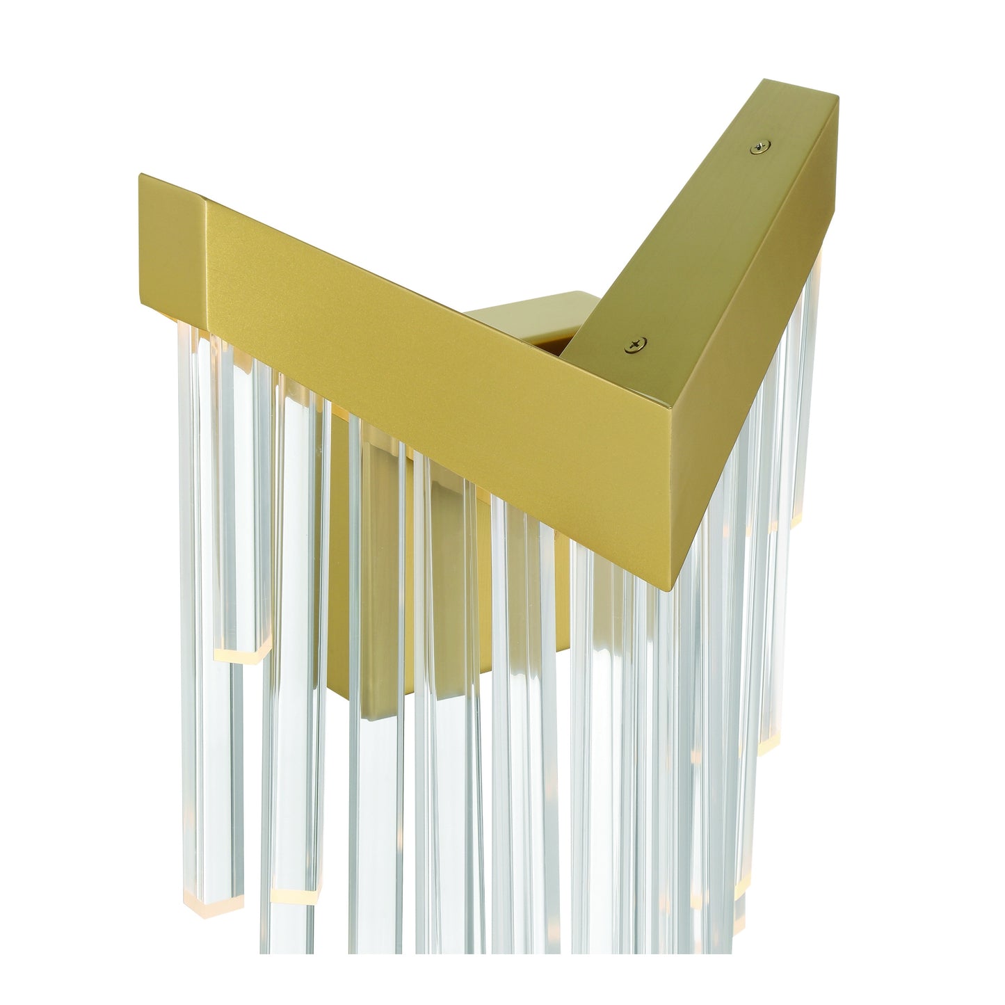 Eurofase Lighting Vivien 20" 1-Light Integrated LED Crytal Acrylic Shade Matte Gold Wall Sconce
