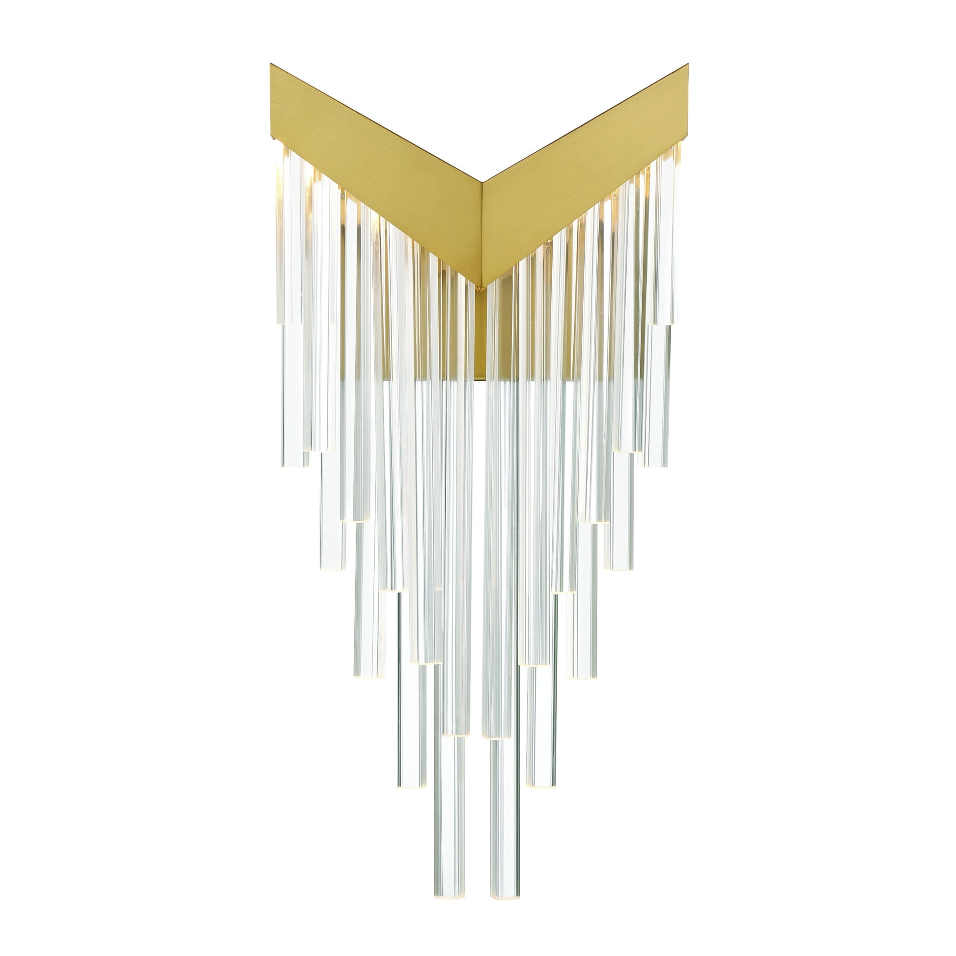 Eurofase Lighting Vivien 20" 1-Light Integrated LED Crytal Acrylic Shade Matte Gold Wall Sconce