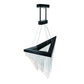 Eurofase Lighting Vivien 32" 1-Light Integrated LED Crystal Acrylic Shade Matte Black Chandelier