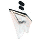 Eurofase Lighting Vivien 32" 1-Light Integrated LED Crystal Acrylic Shade Matte Black Chandelier