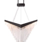 Eurofase Lighting Vivien 32" 1-Light Integrated LED Crystal Acrylic Shade Matte Black Chandelier