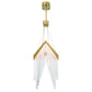 Eurofase Lighting Vivien 32" 1-Light Integrated LED Crystal Acrylic Shade Matte Gold Chandelier