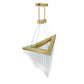 Eurofase Lighting Vivien 32" 1-Light Integrated LED Crystal Acrylic Shade Matte Gold Chandelier