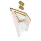 Eurofase Lighting Vivien 32" 1-Light Integrated LED Crystal Acrylic Shade Matte Gold Chandelier