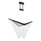 Eurofase Lighting Vivien 60" 1-Light Integrated LED Crystal Acrylic Shade Matte Black Chandelier