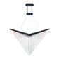 Eurofase Lighting Vivien 60" 1-Light Integrated LED Crystal Acrylic Shade Matte Black Chandelier
