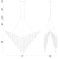 Eurofase Lighting Vivien 60" 1-Light Integrated LED Crystal Acrylic Shade Matte Gold Chandelier