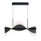 Eurofase Lighting Voltik 40" 60-Light Integrated LED Frosted Acrylic Shade Matte Black Chandelier