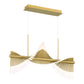 Eurofase Lighting Voltik 40" 60-Light Integrated LED Frosted Acrylic Shade Matte Gold Chandelier