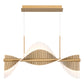 Eurofase Lighting Voltik 40" 60-Light Integrated LED Frosted Acrylic Shade Matte Gold Chandelier