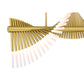 Eurofase Lighting Voltik 40" 60-Light Integrated LED Frosted Acrylic Shade Matte Gold Chandelier