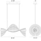 Eurofase Lighting Voltik 40" 60-Light Integrated LED Frosted Acrylic Shade Matte Black Chandelier