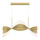 Eurofase Lighting Voltik 40" 60-Light Integrated LED Frosted Acrylic Shade Matte Gold Chandelier