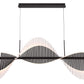 Eurofase Lighting Voltik 59" 72-Light Integrated LED Frosted Acrylic Shade Matte Black Chandelier