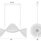 Eurofase Lighting Voltik 59" 72-Light Integrated LED Frosted Acrylic Shade Matte Black Chandelier