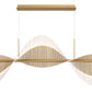 Eurofase Lighting Voltik 59" 72-Light Integrated LED Frosted Acrylic Shade Matte Gold Chandelier