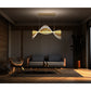 Eurofase Lighting Voltik 59" 72-Light Integrated LED Frosted Acrylic Shade Matte Gold Chandelier
