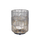 Eurofase Lighting Wallis 22" 1-Light Gray Rope Shade Matte Black Pet Weave Portable Outdoor Light