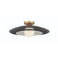 Eurofase Lighting Welsh 18" Dimmable Integrated LED Matte Black Flush Mount With Black Glass Shade