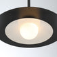 Eurofase Lighting Welsh 18" Dimmable Integrated LED Matte Black Pendant Light With Black Glass Shade