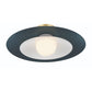 Eurofase Lighting Welsh 18" Dimmable Integrated LED Matte Blue Flush Mount With Blue Glass Shade