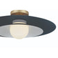 Eurofase Lighting Welsh 18" Dimmable Integrated LED Matte Blue Flush Mount With Blue Glass Shade