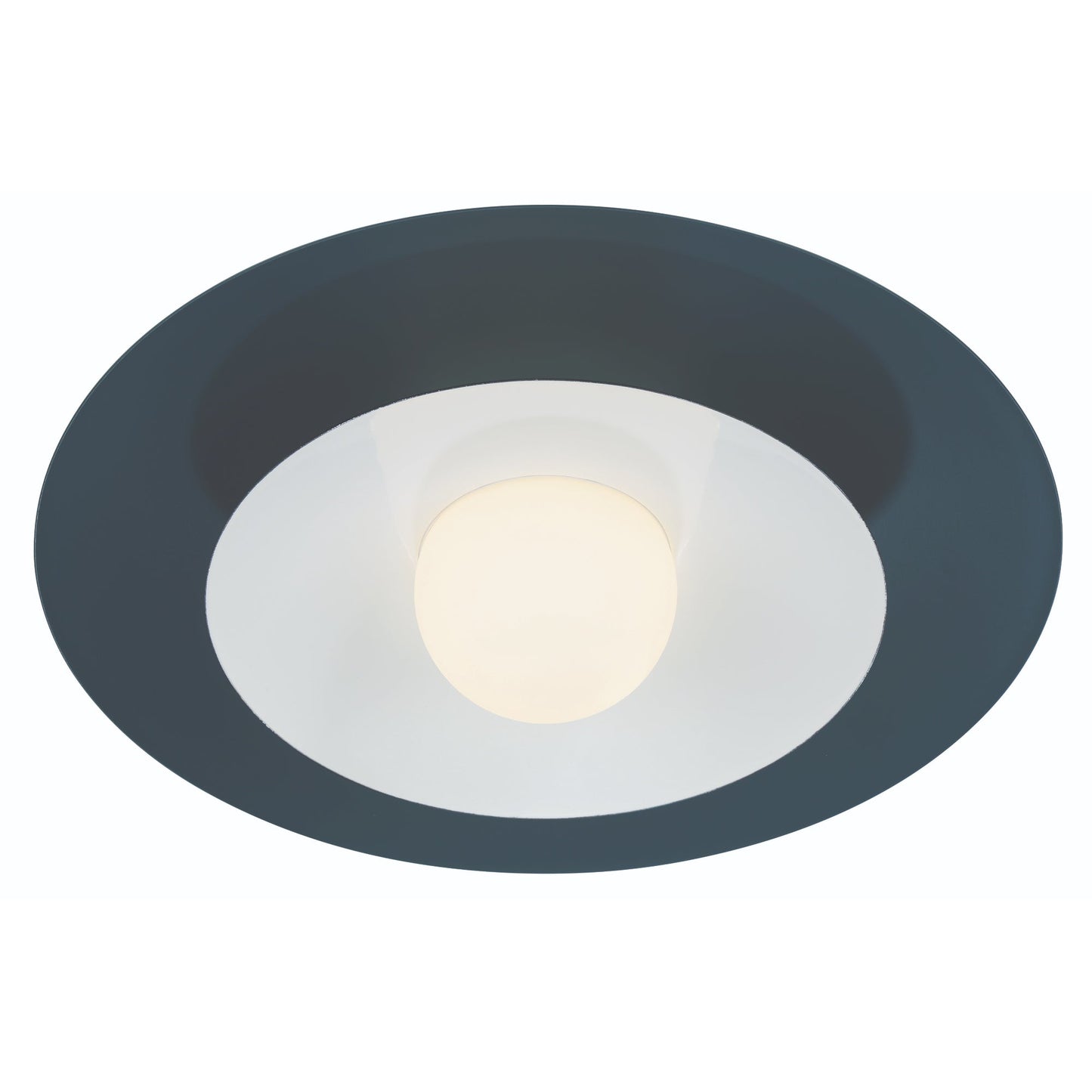 Eurofase Lighting Welsh 18" Dimmable Integrated LED Matte Blue Flush Mount With Blue Glass Shade