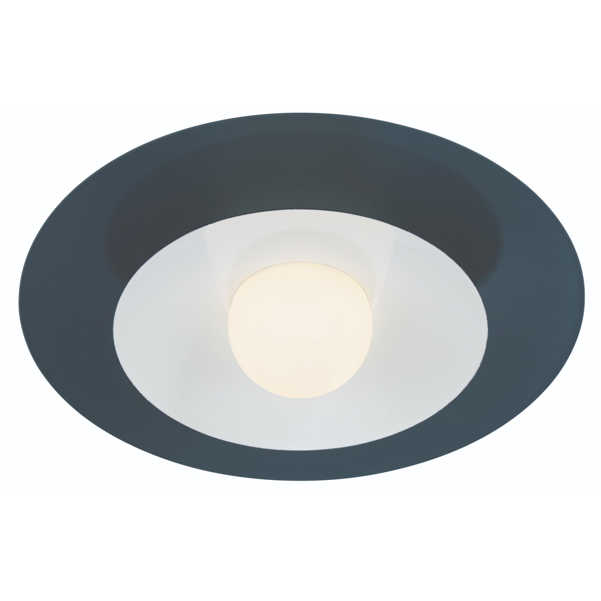 Eurofase Lighting Welsh 18" Dimmable Integrated LED Matte Blue Flush Mount With Blue Glass Shade