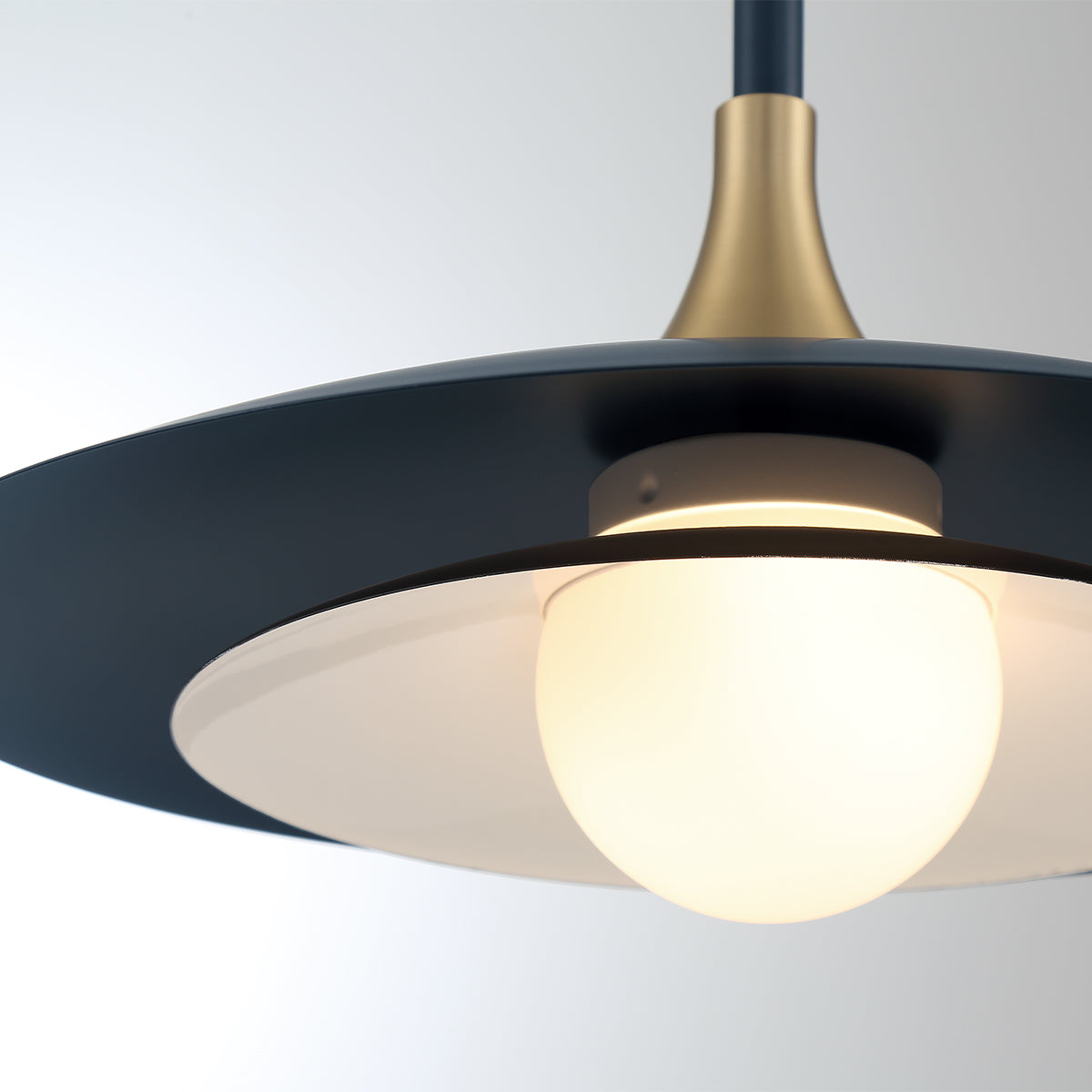 Eurofase Lighting Welsh 18" Dimmable Integrated LED Matte Blue Pendant Light With Blue Glass Shade