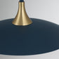 Eurofase Lighting Welsh 18" Dimmable Integrated LED Matte Blue Pendant Light With Blue Glass Shade