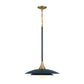 Eurofase Lighting Welsh 18" Dimmable Integrated LED Matte Blue Pendant Light With Blue Glass Shade