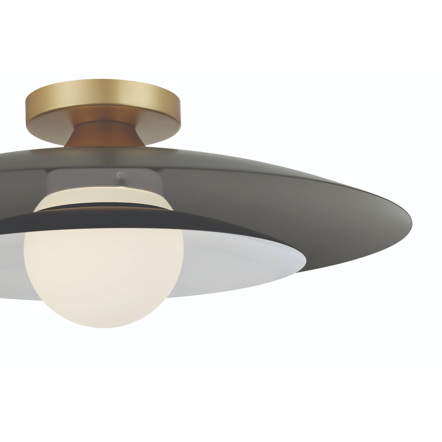 Eurofase Lighting Welsh 18" Dimmable Integrated LED Matte Gray Flush Mount With Gray Glass Shade