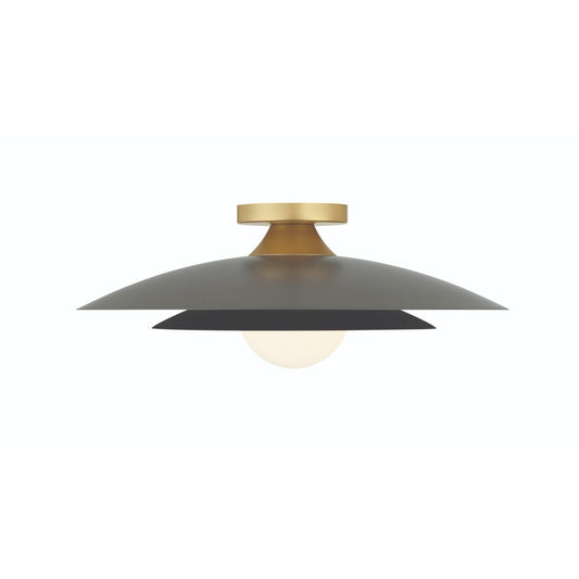 Eurofase Lighting Welsh 18" Dimmable Integrated LED Matte Gray Flush Mount With Gray Glass Shade