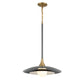 Eurofase Lighting Welsh 18" Dimmable Integrated LED Matte Gray Pendant Light With Blue Glass Shade